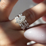 Stunning Marquise Cut 3.0ct Insert Ring Set in Sterling Silver