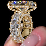Colossal 15.0ct Radiant Cut with Full Eternity Band Engagement Ring