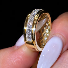 Round Cut Channel Set Half Eternity Wide Band in Sterling Silver