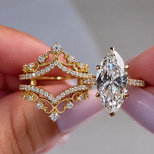Vintage Marquise Cut 5.0ct Filigree Insert Ring Set in Sterling Silver