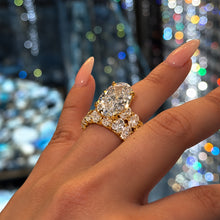 Breathtaking 8.0ct Oval Cut Gemstone Engagement Ring Set